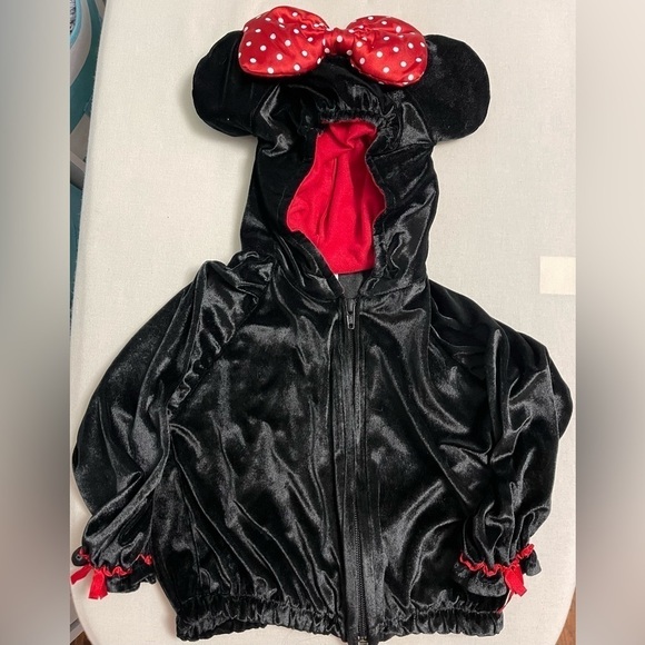 DISNEY Velvet Feel Minnie Mouse Jacket With Ears Size 24m - Picture 1 of 7